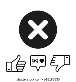 Delete icon vector