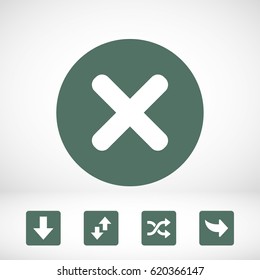 Delete icon vector