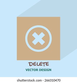 Delete icon. vector design.
