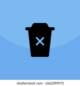 Delete icon vector, Garbage sign