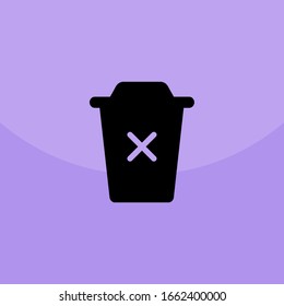 Delete icon vector, Garbage sign