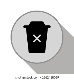 Delete icon vector, Garbage sign