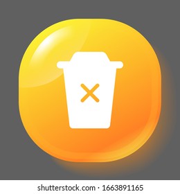 Delete icon vector, Garbage sign