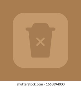 Delete icon vector, Garbage sign