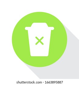 Delete icon vector, Garbage sign