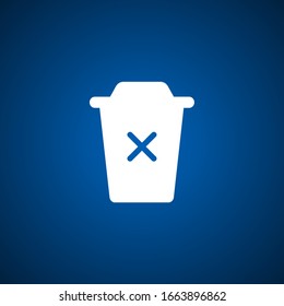 Delete icon vector, Garbage sign
