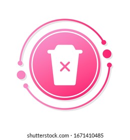 Delete icon vector, Garbage sign