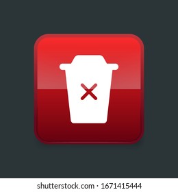 Delete icon vector, Garbage sign
