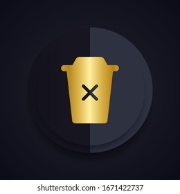 Delete icon vector, Garbage sign