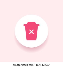Delete icon vector, Garbage sign