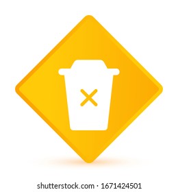 Delete icon vector, Garbage sign