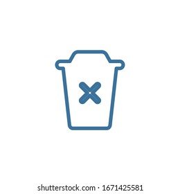 Delete icon vector, Garbage sign