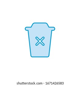 Delete icon vector, Garbage sign