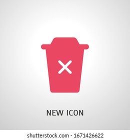 Delete icon vector, Garbage sign