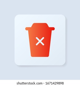 Delete icon vector, Garbage sign