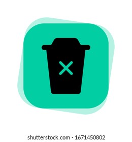 Delete icon vector, Garbage sign