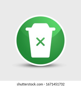 Delete icon vector, Garbage sign