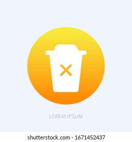 Delete icon vector, Garbage sign