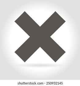 delete icon. Vector illustration, easy paste to any background