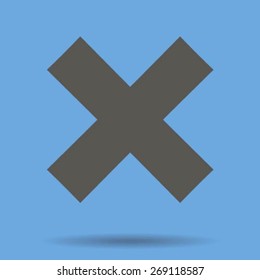 delete icon. Vector illustration, easy paste to any background