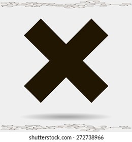 delete icon. Vector illustration, easy paste to any background