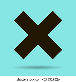 delete icon. Vector illustration, easy paste to any background