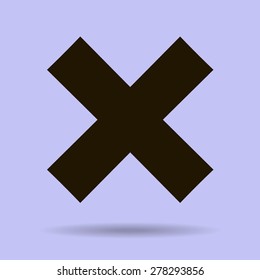delete icon. Vector illustration, easy paste to any background