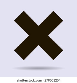 delete icon. Vector illustration, easy paste to any background