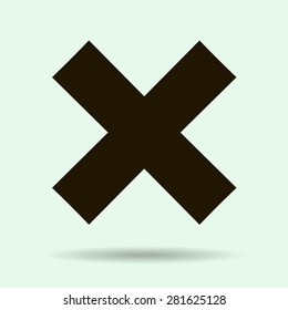 delete icon. Vector illustration, easy paste to any background