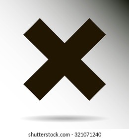 delete icon. Vector illustration, easy paste to any background