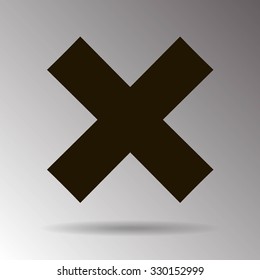 delete icon. Vector illustration, easy paste to any background