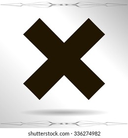 delete icon. Vector illustration, easy paste to any background