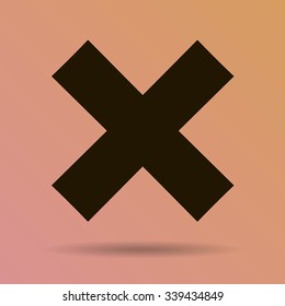 delete icon. Vector illustration, easy paste to any background