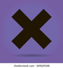 delete icon. Vector illustration, easy paste to any background