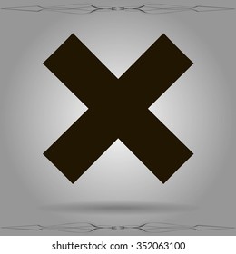 delete icon. Vector illustration, easy paste to any background