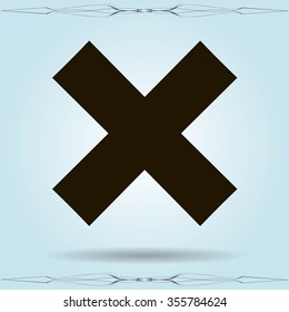delete icon. Vector illustration, easy paste to any background