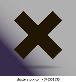 delete icon. Vector illustration, easy paste to any background