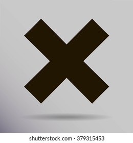 delete icon. Vector illustration, easy paste to any background