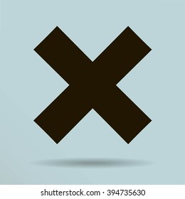 delete icon. Vector illustration, easy paste to any background