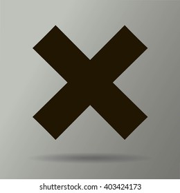delete icon. Vector illustration, easy paste to any background