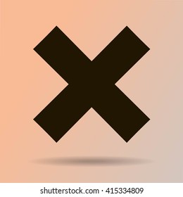 delete icon. Vector illustration, easy paste to any background