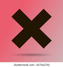 delete icon. Vector illustration, easy paste to any background