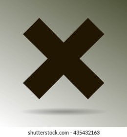 delete icon. Vector illustration, easy paste to any background