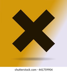 delete icon. Vector illustration, easy paste to any background