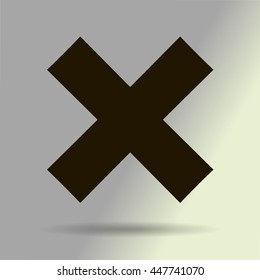 delete icon. Vector illustration, easy paste to any background