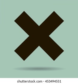 delete icon. Vector illustration, easy paste to any background