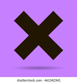 delete icon. Vector illustration, easy paste to any background