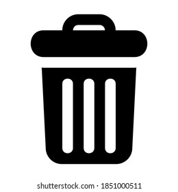 Delete icon vector illustration in solid style for any projects, use for website mobile app presentation