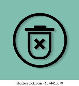 delete icon vector. line style icon design , for website, user interface adn mobile app. eps 10