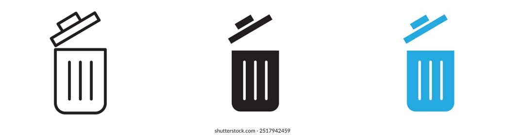 Delete icon vector set illustration